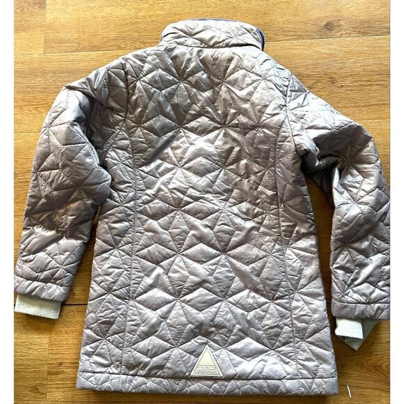 L.L. Bean Silver / Gray / Purple Quilted Jacket Girls Size Small 5/6 295291 - Picture 2 of 10